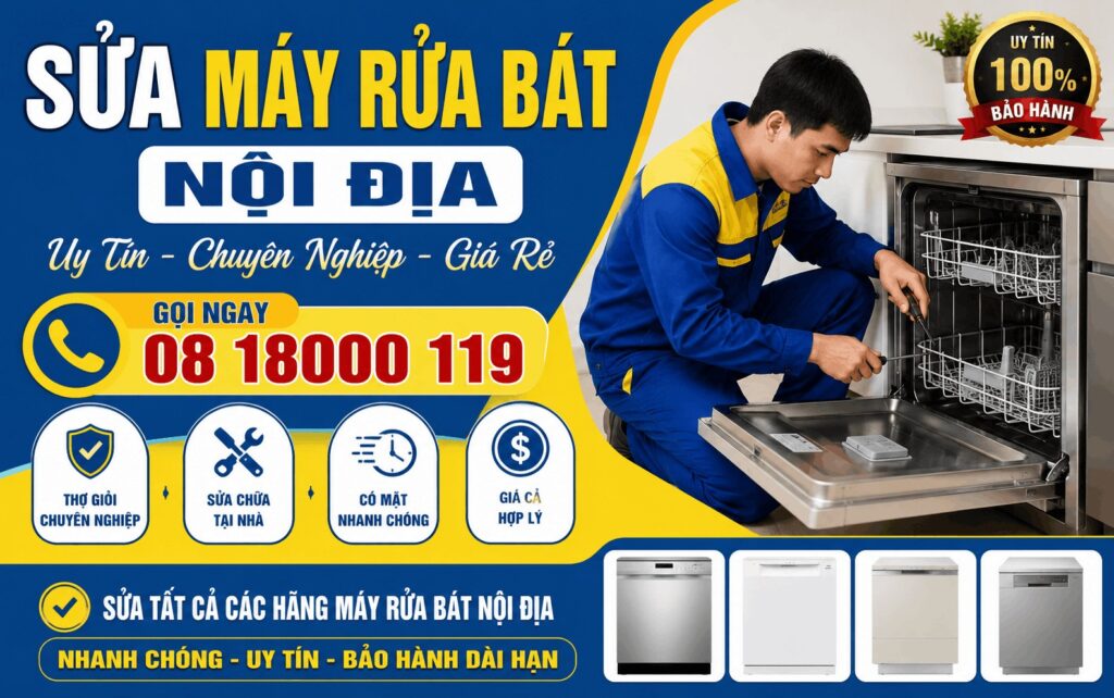 sửa máy rửa bát nội địa
