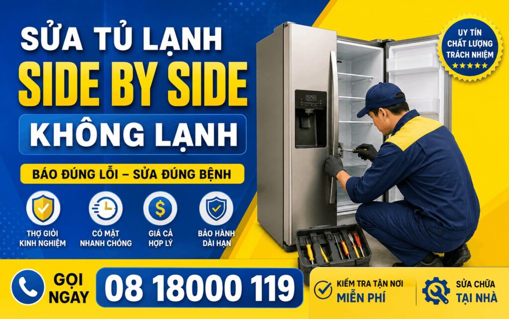sửa tủ lạnh Side By Side không lạnh