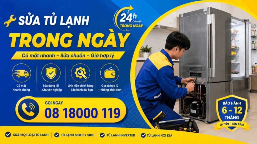 sửa tủ lạnh trong ngày