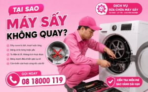 tại sao máy sấy không quay