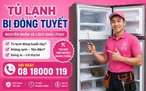 tủ lạnh bị đóng tuyết