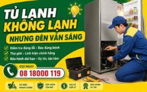 tủ lạnh không lạnh nhưng đèn vẫn sáng