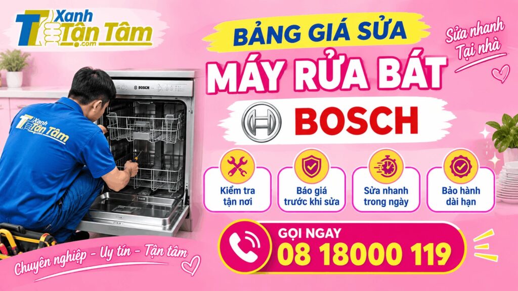 Bảng giá sửa máy rửa bát Bosch