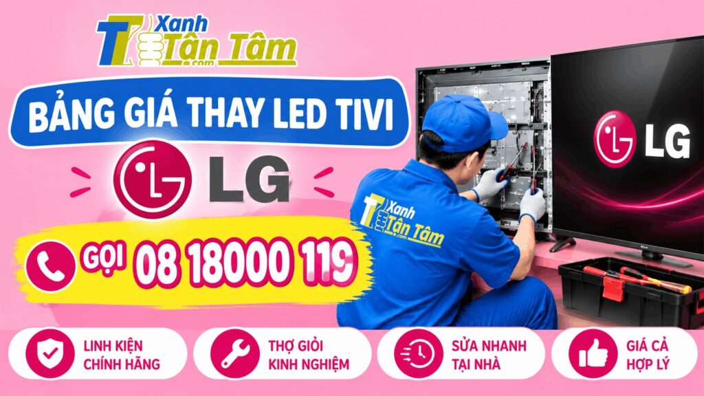 bảng giá thay led tivi LG