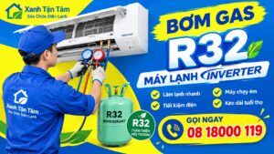 bơm gas R32 máy lạnh Inverter