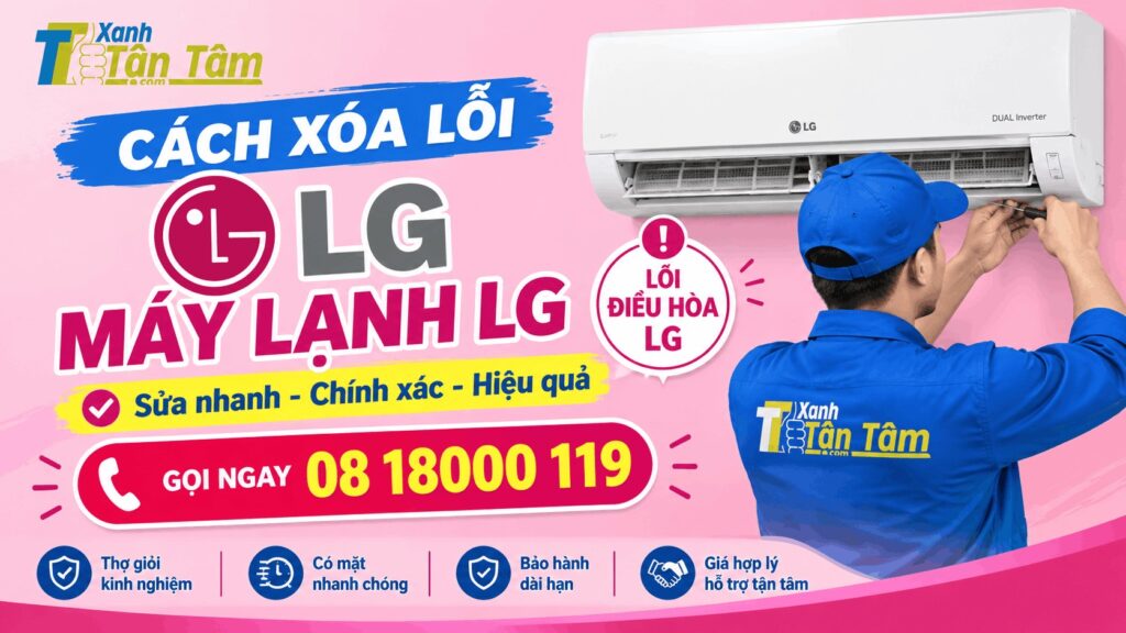 cách xóa lỗi máy lạnh LG