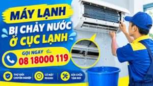máy lạnh bị chảy nước ở cục lạnh