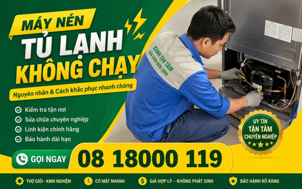 máy nén tủ lạnh không chạy