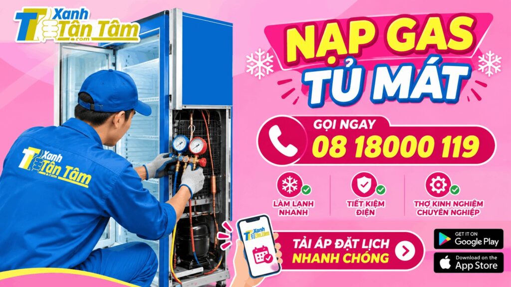 nạp gas tủ mát