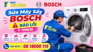 sửa máy sấy Bosch báo lỗi TPHCM