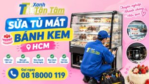 sửa tủ mát bánh kem hcm