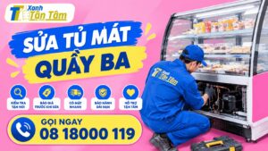 sửa tủ mát quầy ba