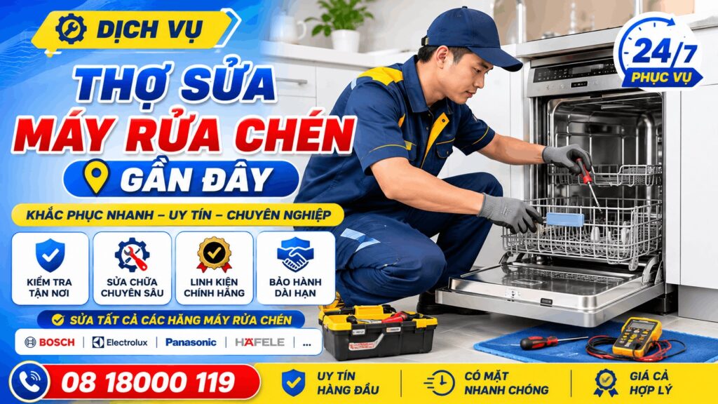 thợ sửa máy rửa chén gần đây