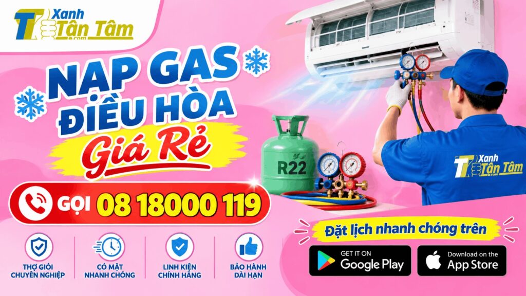 Nạp gas điều hòa giá rẻ