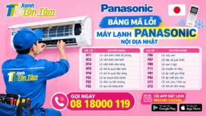 bảng mã lỗi máy lạnh Panasonic nội địa Nhật