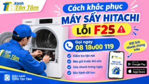 cách khắc phục máy sấy hitachi lỗi f25