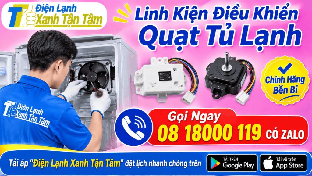linh kiện điều khiển quạt tủ lạnh