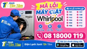 mã lỗi máy giặt whirlpool
