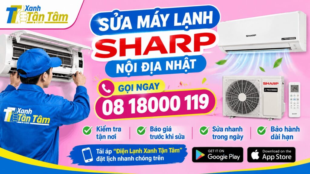 sửa máy lạnh sharp nội địa nhật