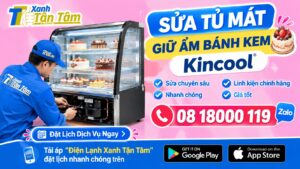 sửa tủ mát giữ ẩm bánh kem Kincool