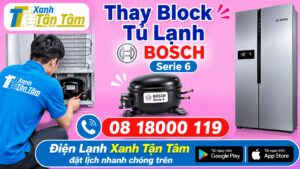 thay block tủ lạnh Bosch Serie 6