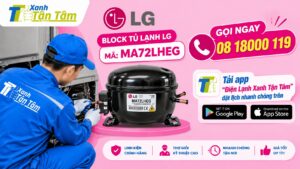 thay block tủ lạnh Lg Mã MA72LHEG