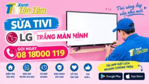 tivi lg trắng màn hình